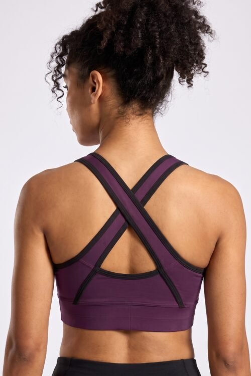 212Yoga Uva - Top deportivo Cruzado