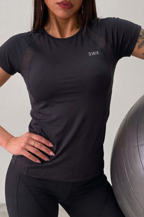 209Print Negra - Remera Manga Corta Dry-Fit de Mujer