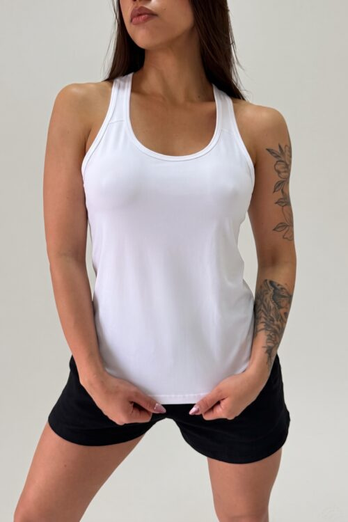 211Yari Blanca - Musculosa Deportiva